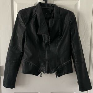 Blank NYC Vegan Faux Leather Asymmetrical Moto Jacket - Size Medium - NWOT